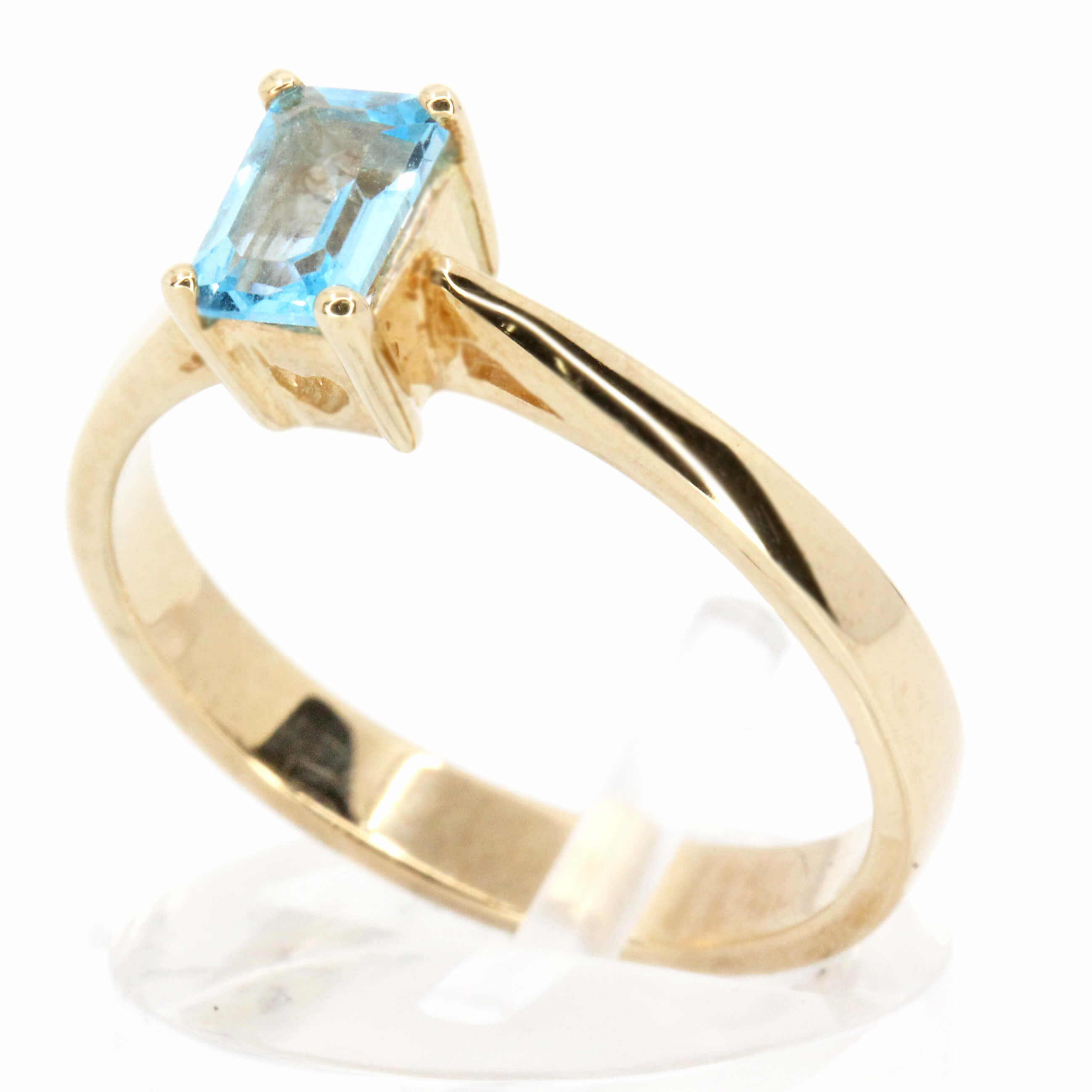 9ct Yellow Gold Blue Topaz Ring | Allgem Jewellers