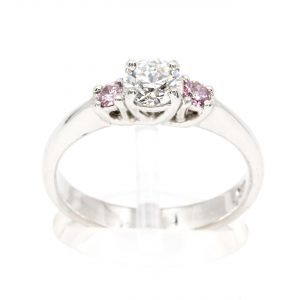 Diamond & Pink Diamond Trilogy Ring Set