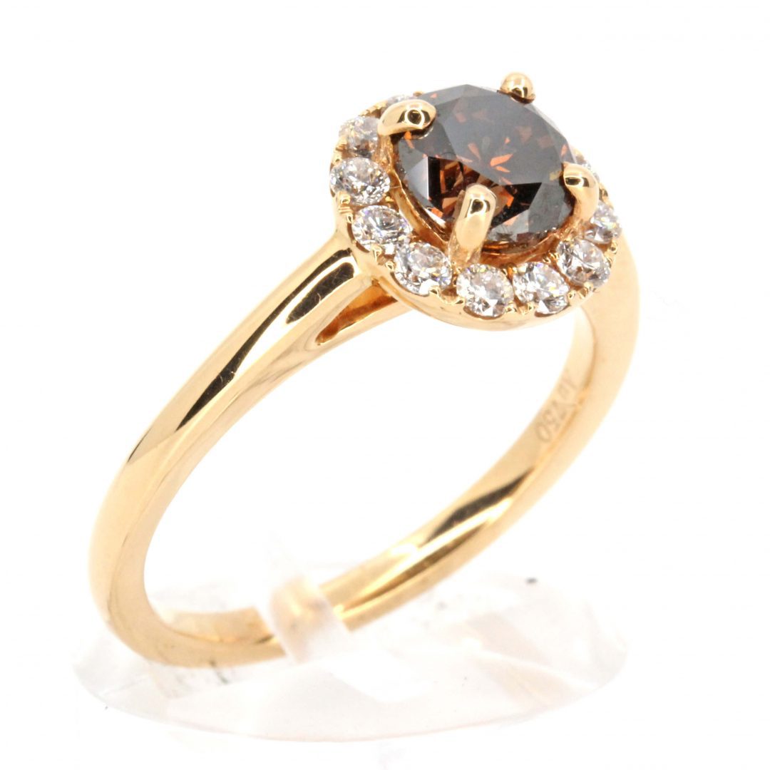 18ct Rose Gold RBC Chocolate Diamond Ring