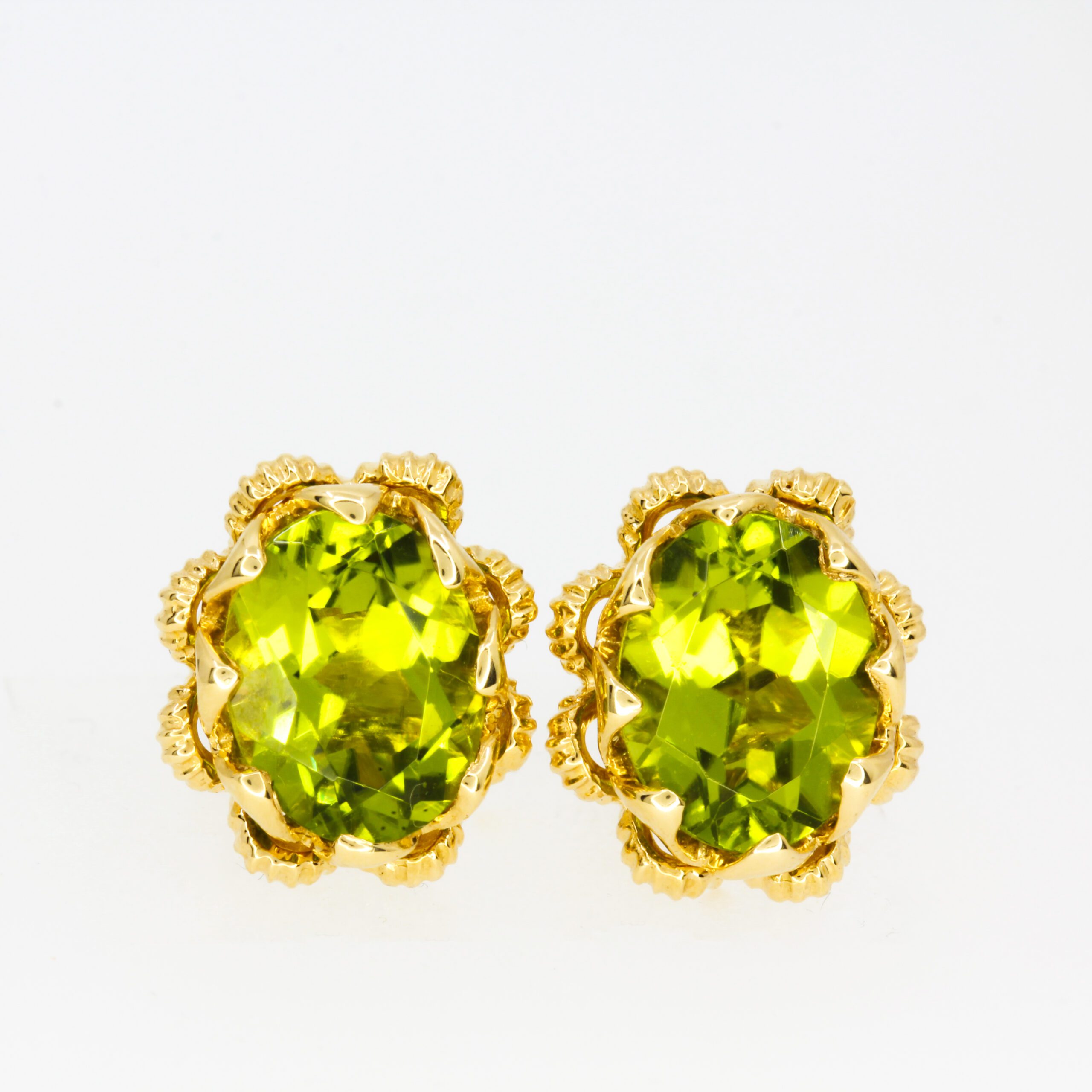 Ct Yellow Gold Peridot Earrings Allgem Jewellers