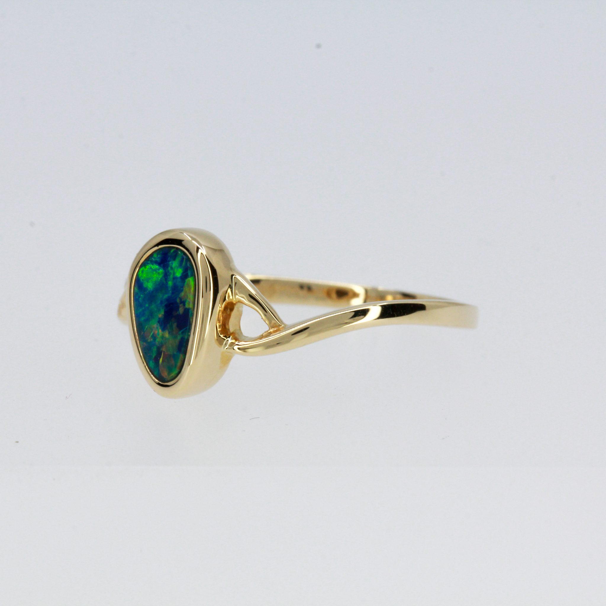 14ct Yellow Gold Opal Doublet Ring | Allgem Jewellers