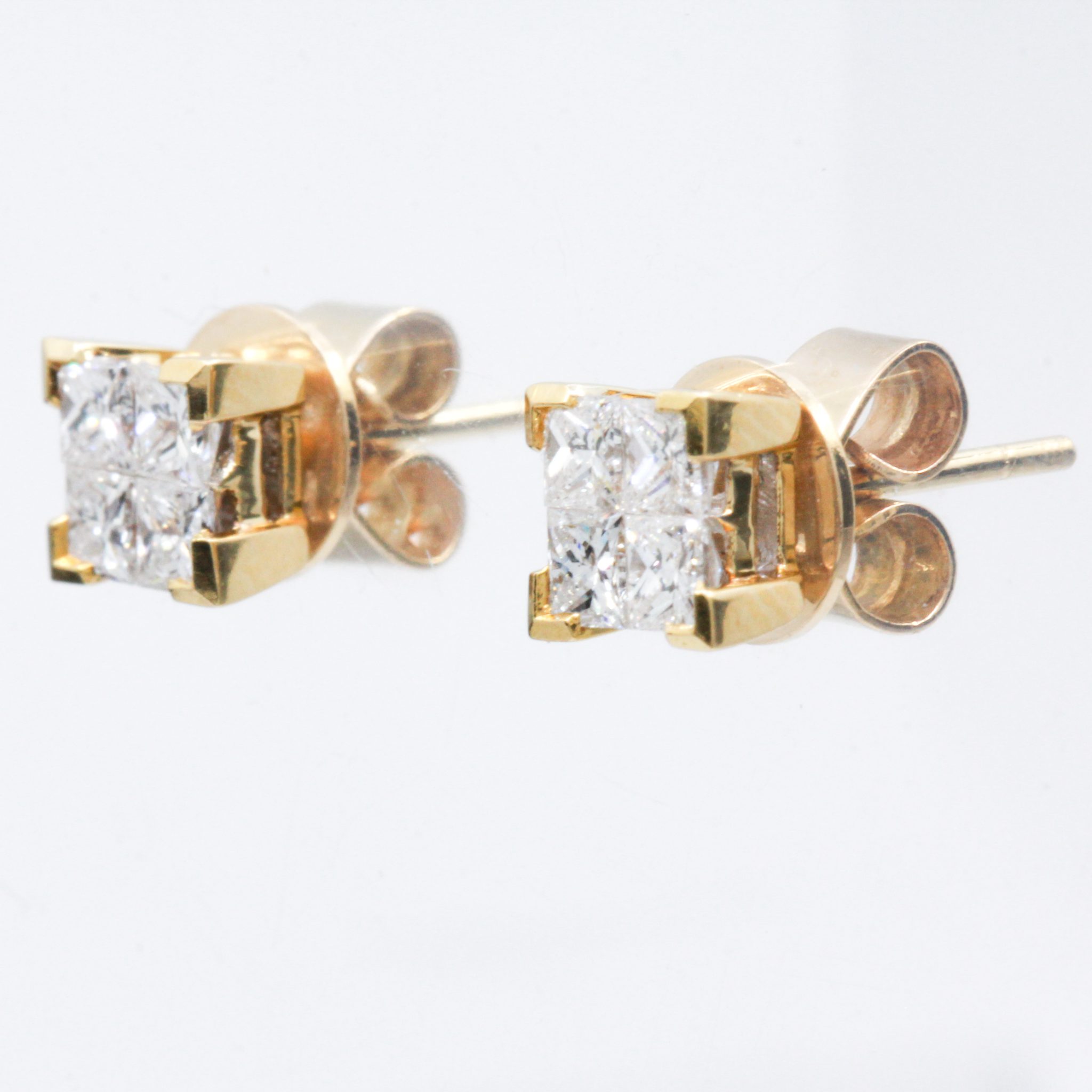 18ct Yellow Gold Diamond Earrings | Allgem Jewellers