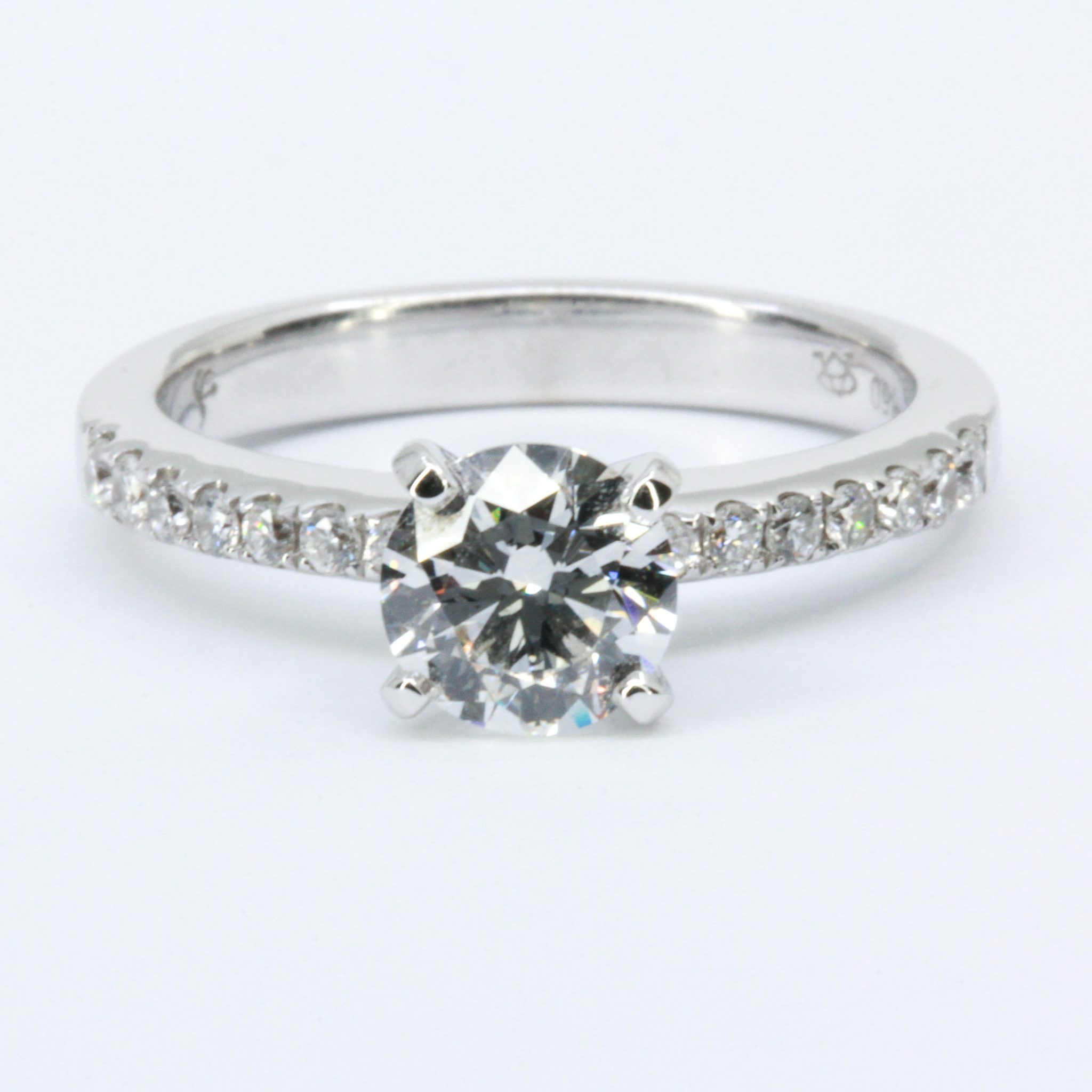 18ct White Gold Certified Round Brilliant Cut Diamond Ring | Allgem ...